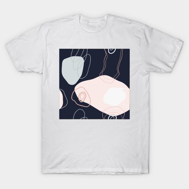 Abstract Shapes Rose Ashes T-Shirt by FoxParadox